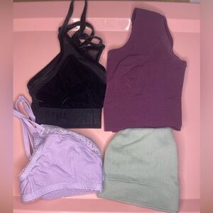 Lot of PINK Victoria’s Secret and unbranded, Unlined Bralettes